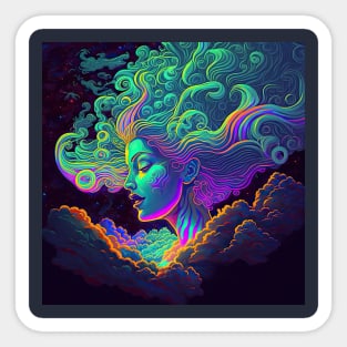 Clouded Goddess Athena Sticker